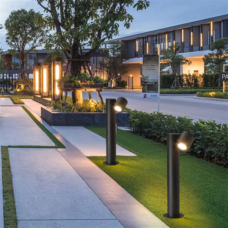 lampe led extérieure rotative étanche pour jardin et parc - vue 5 sur 7