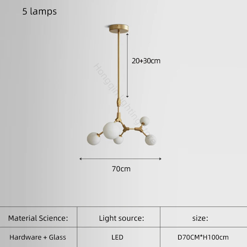 lustre minimaliste en verre pour un éclairage élégant