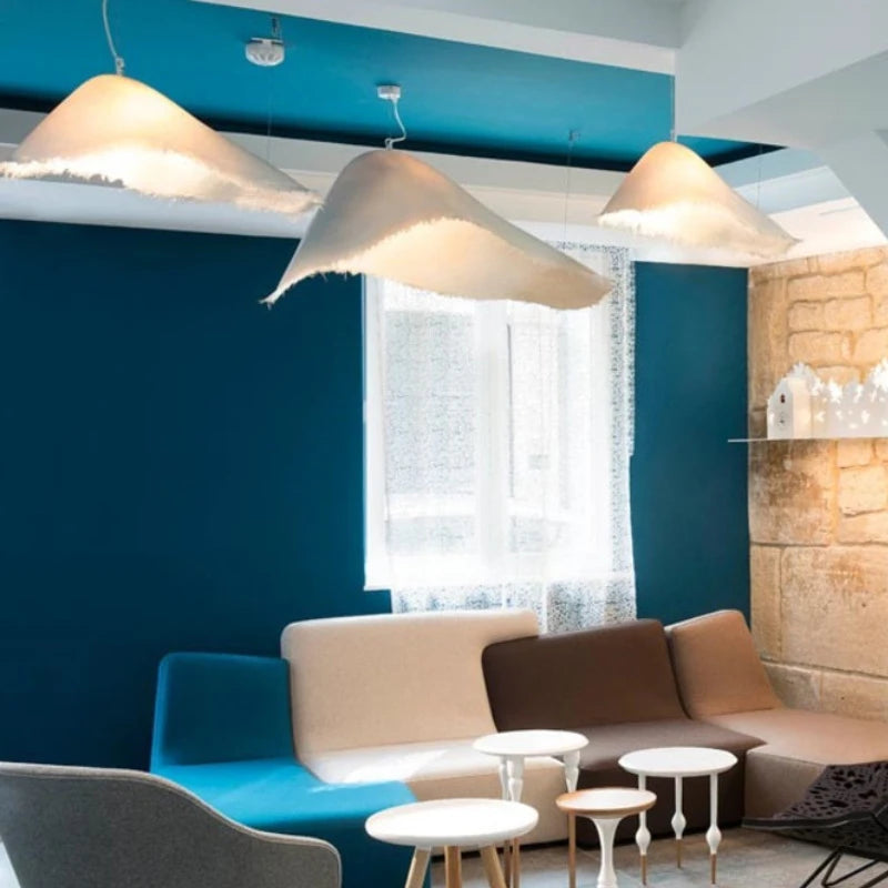 lustre led nordique wabi sabi pour décoration intérieure rétro - vue 4 sur 10