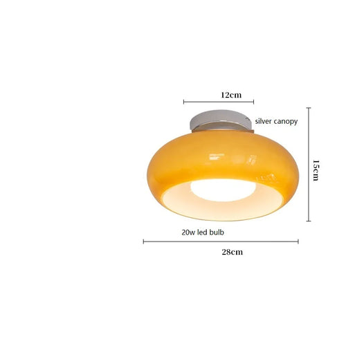 Bauhaus-Pendelleuchte aus Glas und goldfarbenem Metall mit LED - vue 19 sur 20