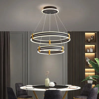 Lustre de luxe avec anneau arrière de styliste
