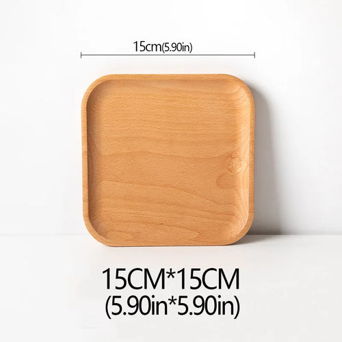Wood Beech Plate Fruit Plate Oval Pallet trays decorative Candy Rectangular Dessert Dinner Tableware Tray, Kitchen Accessories - vue 17 sur 16