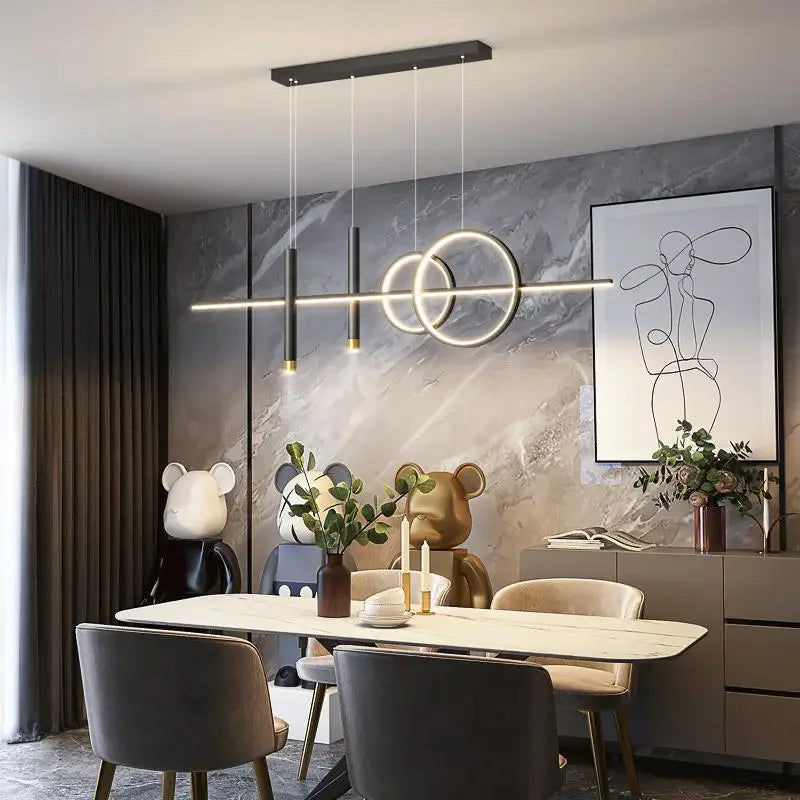 suspension moderne à led pour décoration intérieure élégante - vue 7 sur 9