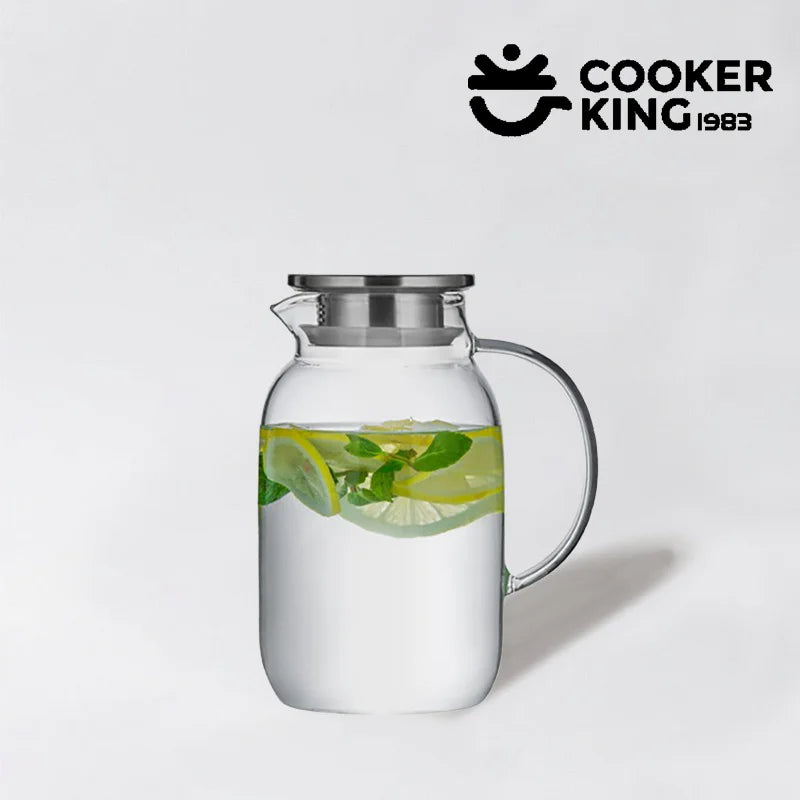 Bouilloire verre borosilicate grande capacité résistante chaleur - vue 3 sur 8