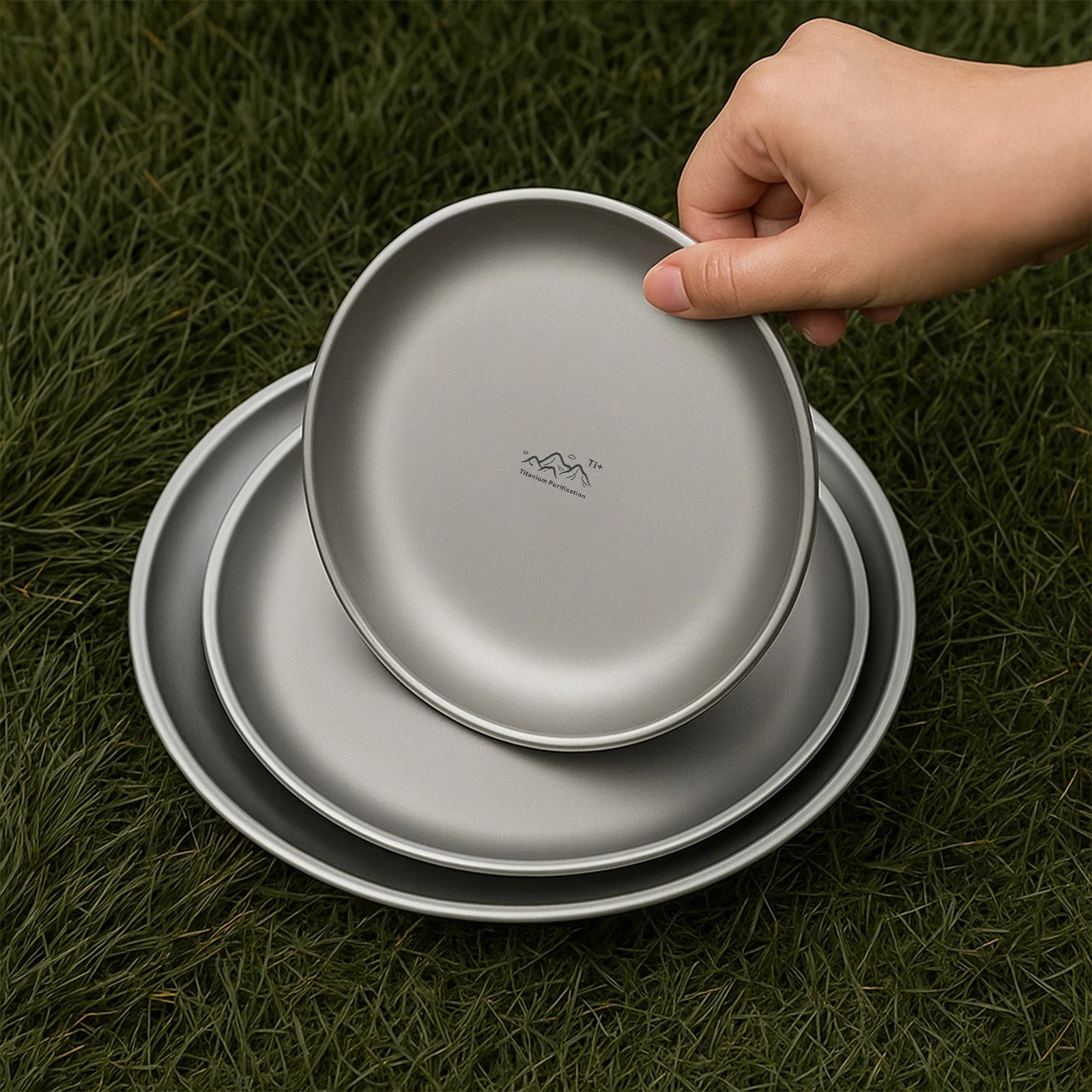 Assiette titane ultralégère portable pour camping randonnée - vue 7 sur 10