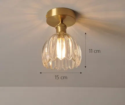 Moderner Glas-Deckenleuchte für innen und außen, lichtstark - vue 11 sur 30