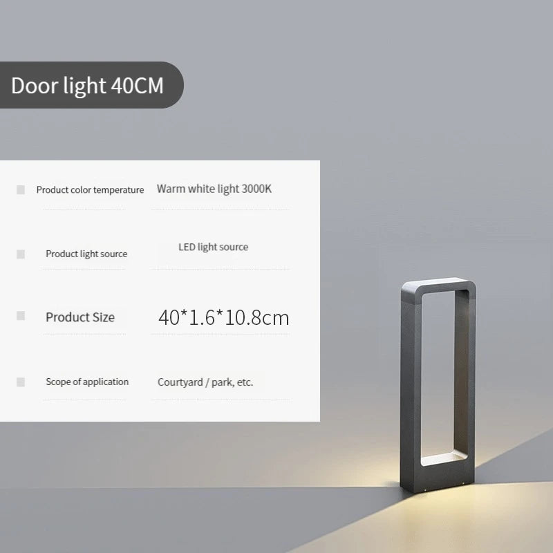 Moderne LED-Gartenleuchte aus Aluminium, wasserdicht für den Außenbereich - vue 12 sur 21