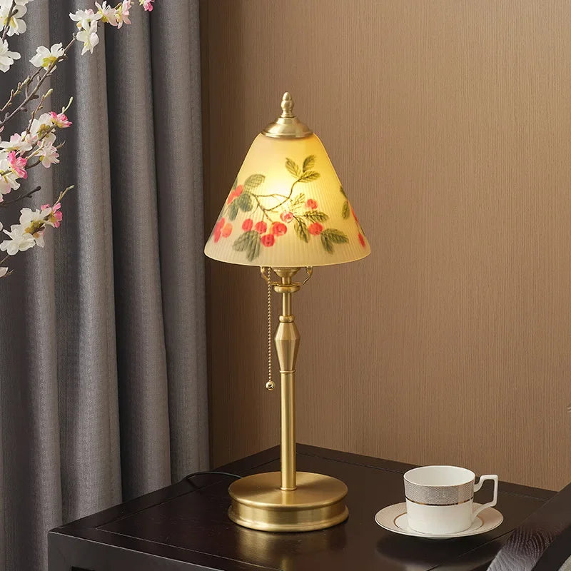 Lampe de Table de mariage en verre de cuivre peint à la main - vue 5 sur 5