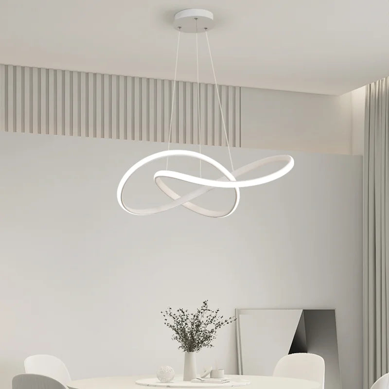 lustre led design créatif simple pour décoration intérieure moderne - vue 6 sur 9