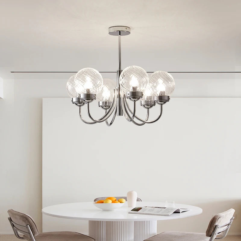 lustre en verre d'art style médiéval pour décoration intérieure - vue 4 sur 8