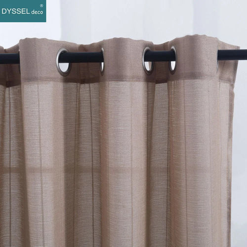 Rideau voilage rayures style europeen pour salon chambre
