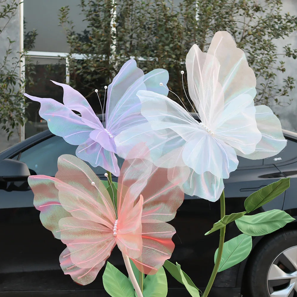 fond de papillon en maille pour mariage et fête - vue 3 sur 10