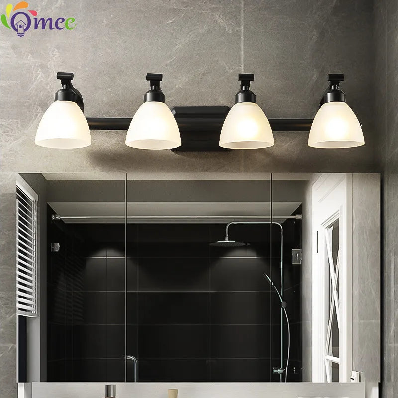 OMEE applique murale LED moderne AC90-260V applique murale salle de bains Vintage miroir lumières luminaire applique noir Bronze éclairage - vue 3 sur 12