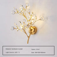 Kreative Luxus-LED-Wandleuchte aus Kristall im modernen Design