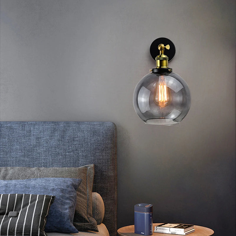 Applique murale américaine industrielle Vintage Style Loft applique murale pour chevet applique murale verre fer Art Edison LED luminaires