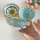 Bol céramique bohème motifs 20 cm soupe ramen