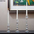 bougeoir en verre cristal accessoires pour dîners aux chandelles