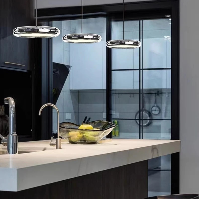 Suspension led décoratif éclairage intérieur moderne - vue 6 sur 9