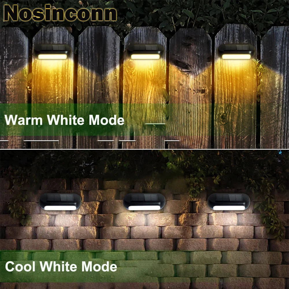 Solar Post Cap Lights Outdoor, LED Deck Fence Post Lights 2 Lighting Modes Warm White Cool White Garden Decoration for outdoor - vue 2 sur 6