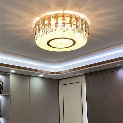 Dimmbarer LED-Deckenleuchte aus Kristallglas moderne Dekoration - vue 2 sur 11