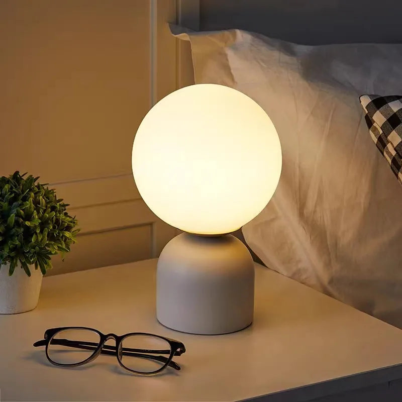 lampe à poser en marbre et verre pour intérieur élégant - vue 6 sur 9