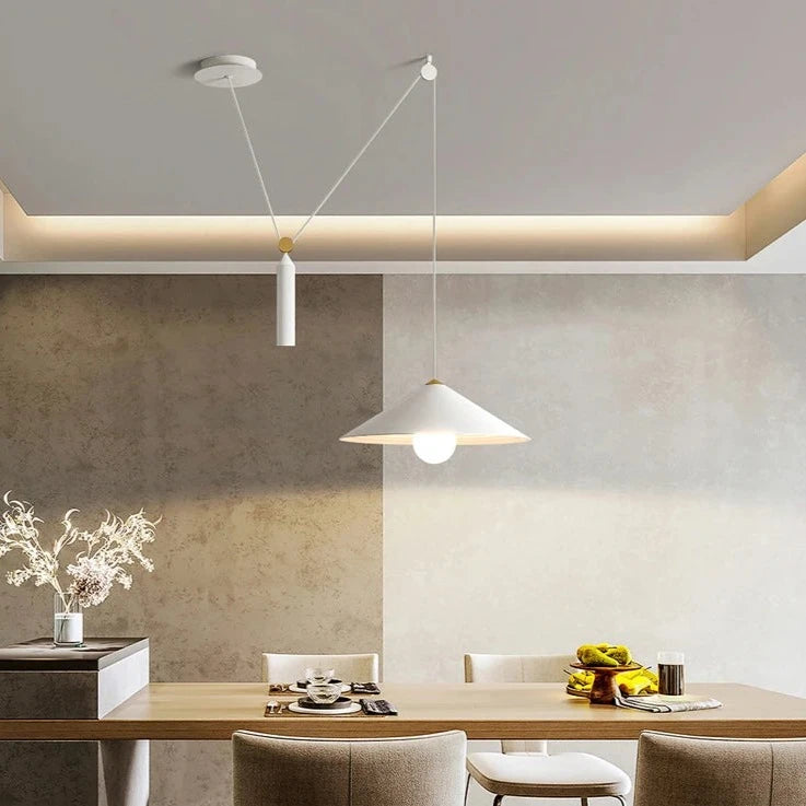 Moderne nordische Pendelleuchte mit LED-Beleuchtung - vue 3 sur 8