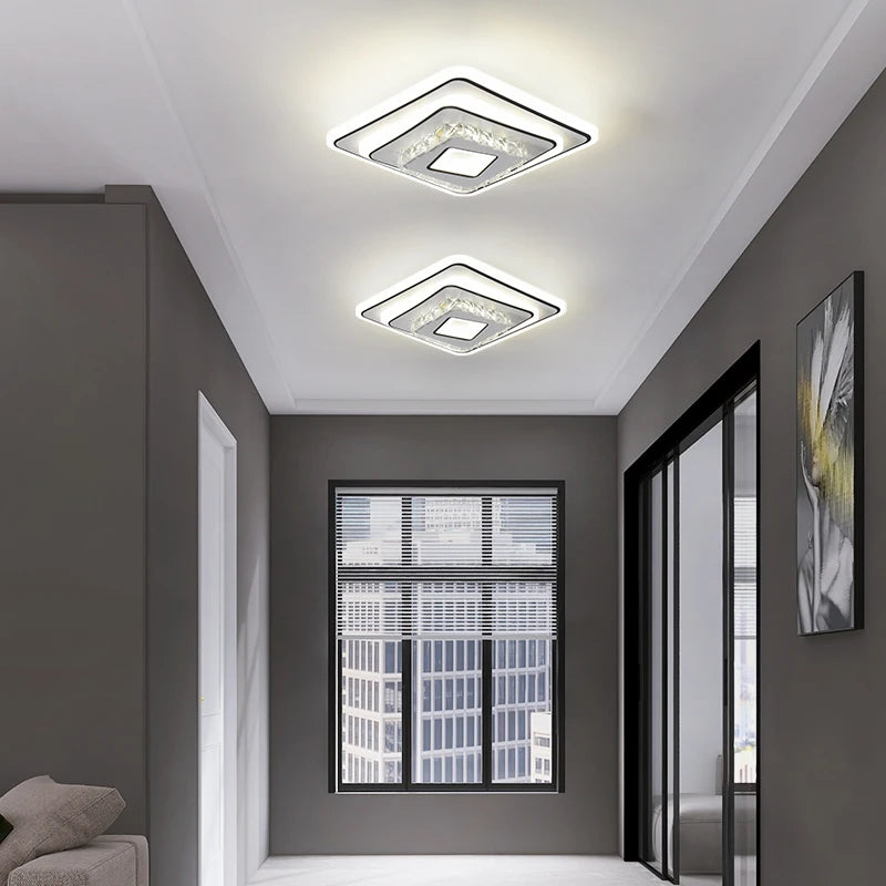 plafonnier moderne minimaliste en cristal à led créatif - vue 3 sur 10