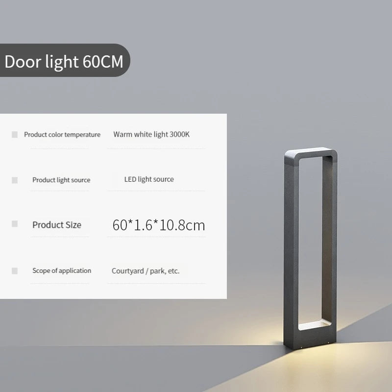 Moderne LED-Gartenleuchte aus Aluminium, wasserdicht für den Außenbereich - vue 13 sur 21