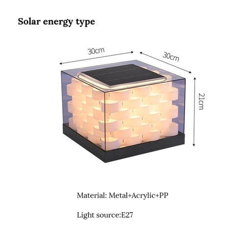 Solarleuchte für Säulen Außenbereich IP65 Garten Villa - vue 11 sur 14