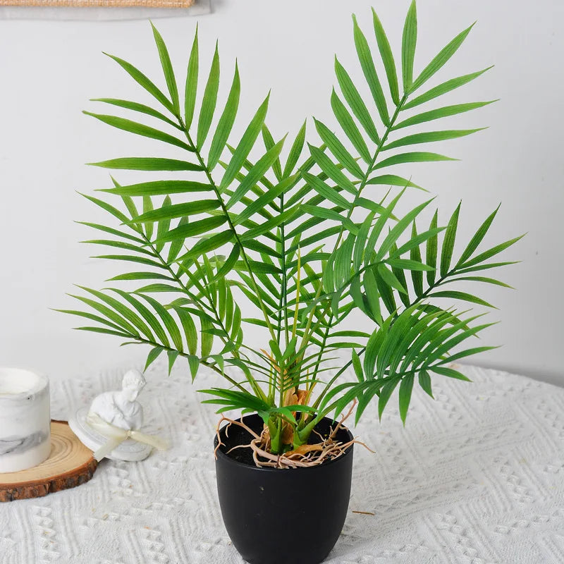petites plantes en plastique palmier artificiel pour décoration intérieure et extérieure - vue 3 sur 10