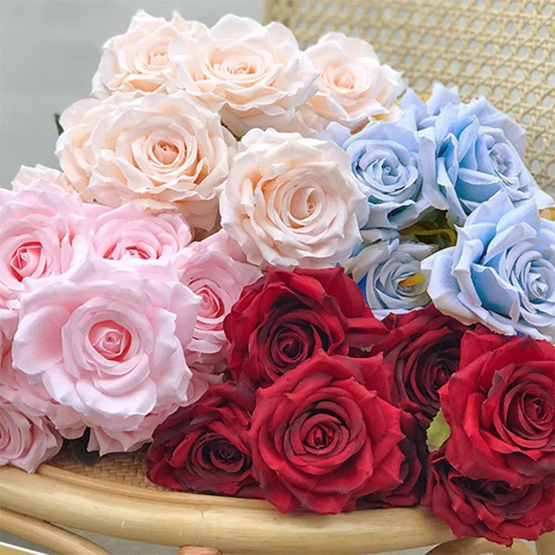 fleurs de roses artificielles bouquet décoration pour la maison et bureau - vue 2 sur 14