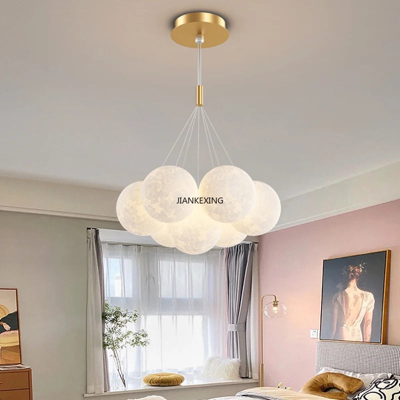 lustre moderne led boule à bulles suspension luminaire décor