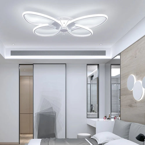 plafonnier led moderne papillon avec intensité variable décoratif - vue 3 sur 8