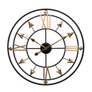 Wrought Iron Wall Clock for Living Room, Home Warm Decoration, Retro Silent Clock