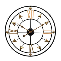 Wrought Iron Wall Clock for Living Room, Home Warm Decoration, Retro Silent Clock
