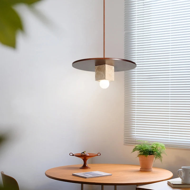 lustre en bois massif pour décoration de bar et restaurant - vue 5 sur 7