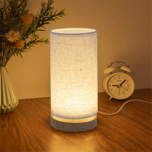 Tischlampe aus Massivholz im warmen und schlichten Stil - vue 5 sur 5