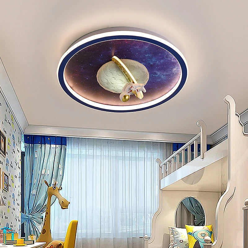 Moderne LED-Deckenleuchte für das Kinderzimmer Astronaut Dekorativ - vue 4 sur 8