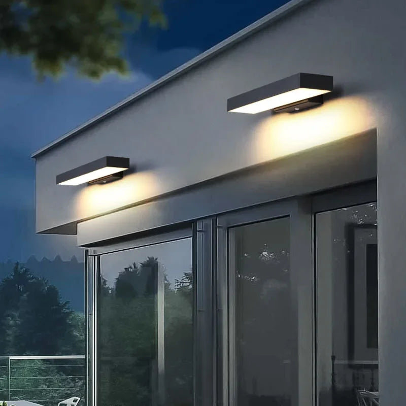 Outdoor Sensing Wall Lamp, Outdoor Waterproof Wall, Villa Courtyard Waterproof, Entrance Door Human Body Sensing Lamp - vue 4 sur 8
