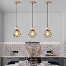 Vintage Pendelleuchte aus Holz LED-Holzleuchte im Industrial-Stil