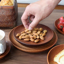 Assiettes plates bois artisanales style rustique service table