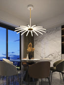 lustre moderne simple luxueux avec lampes led suspendues