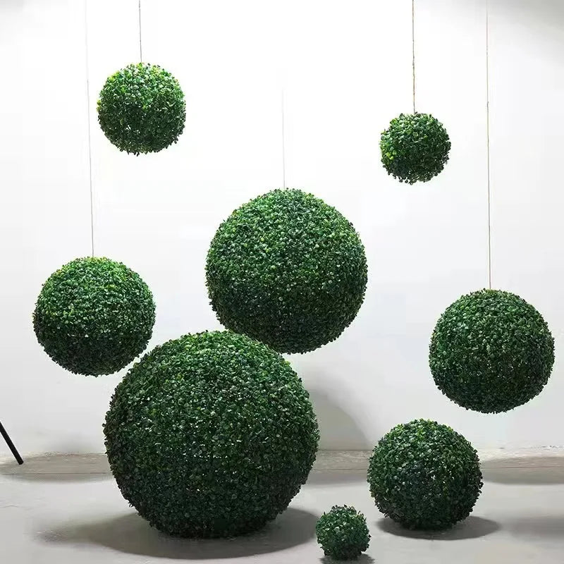 boule de gazon artificiel décorative pour extérieur et jardin - vue 3 sur 6