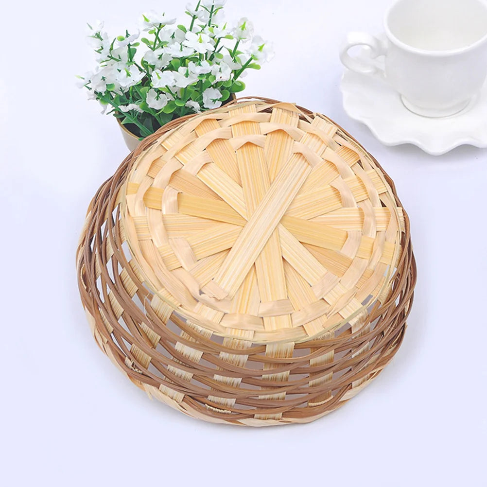 panier de rangement pour fruits et collations en osier et bambou - vue 8 sur 7