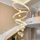 Lustre design anneau en cristal intelligentes pour décoration moderne