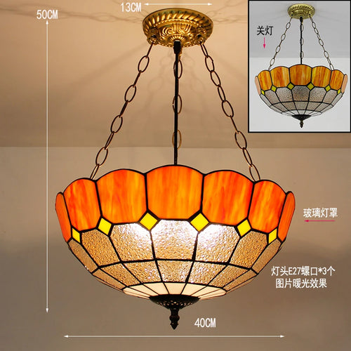 Pendelleuchte aus Buntglas im Tiffany-Stil für Ihre Inneneinrichtung - vue 21 sur 26