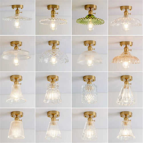 Nordische LED-Deckenleuchte Vintage aus Glas für modernes Interieur - vue 4 sur 18
