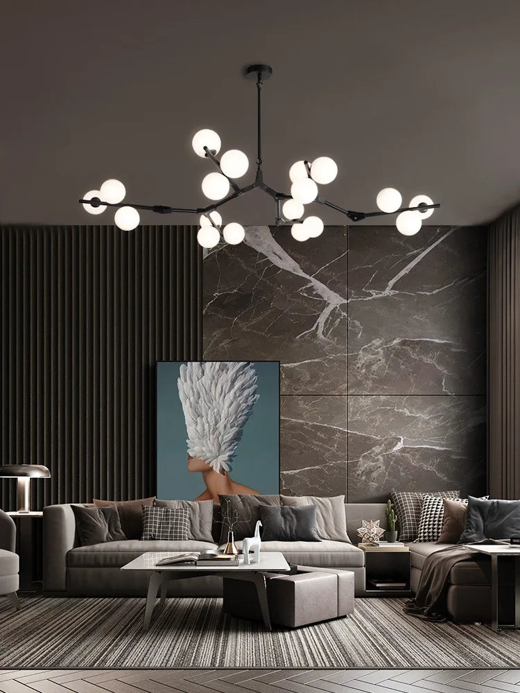 Moderner LED-Kronleuchter im kreativen molekularen Ast-Design dekorativ - vue 3 sur 12