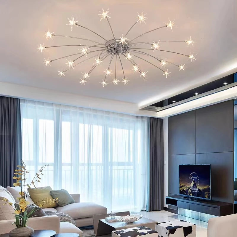 plafonnier led moderne nordique créatif ciel étoilé pour décoration maison - vue 4 sur 18