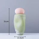 vase en verre décoratif avec couvercle pour fleurs artificielles